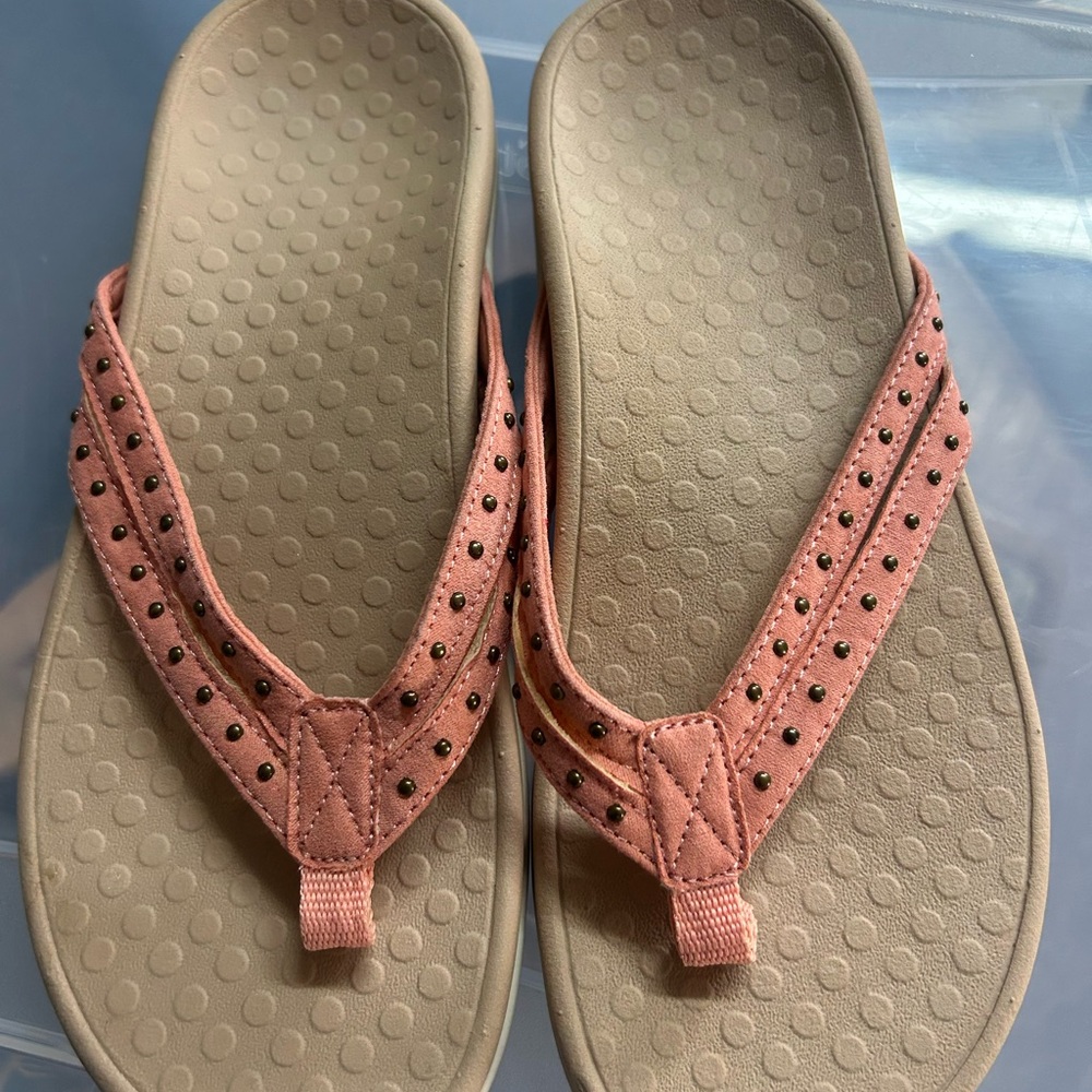 Women's Pink Studded Sandals